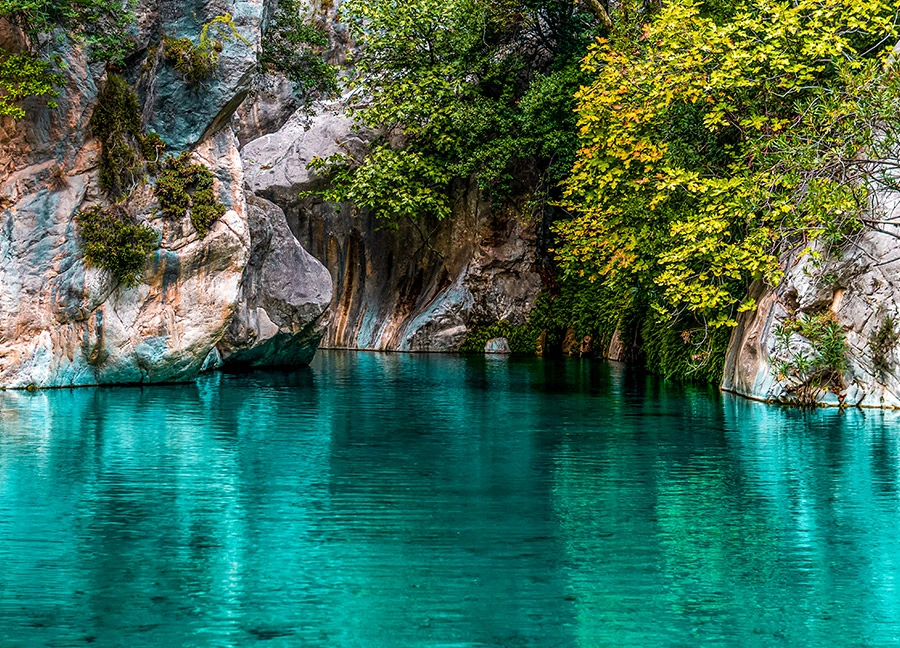 Göynük Kanyonu'nda su ve kaya geçişleri